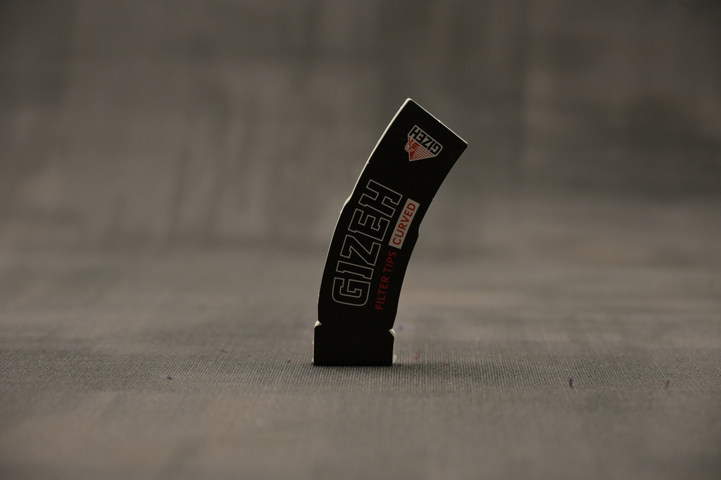 Gizeh Black Curved Filter Tips