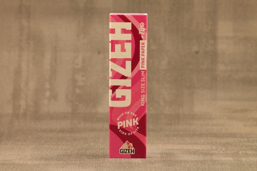 [P0000018] Gizeh ALL PINK King Size Slim + Tips