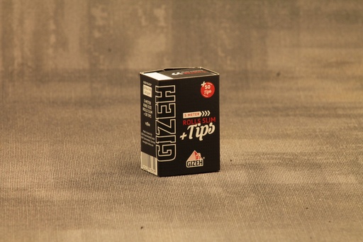 [P0000478] GIZEH BLACK Rolls Slim + Tips