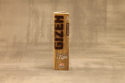 [P0000456] GIZEH BROWN King Size Slim + Tips