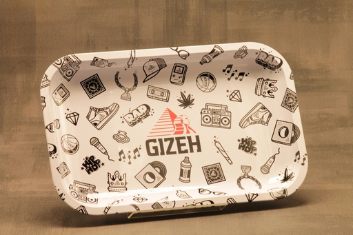 [P0000804] GIZEH Metal Tray M Comic Mix White